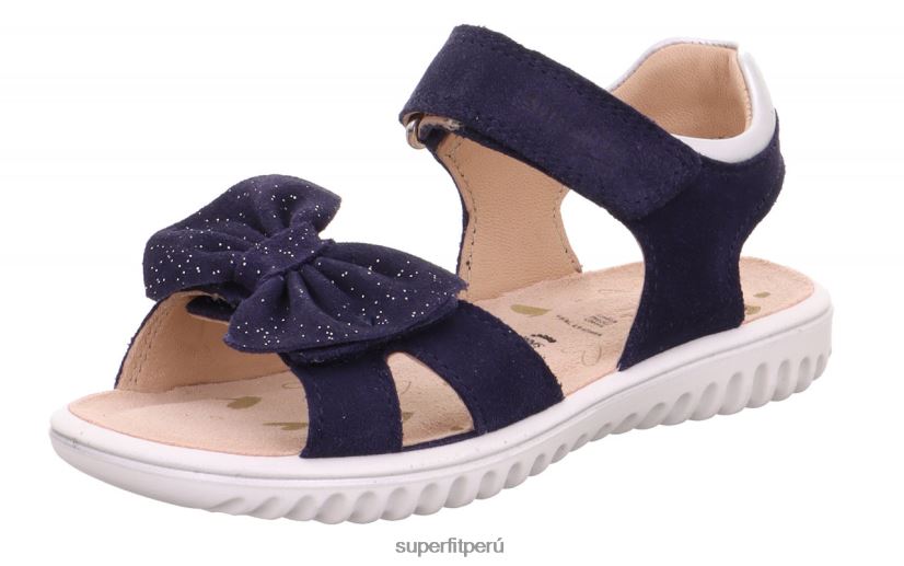 educación física Superfit niños pequeños brillo - sandalia con cierre de velcro azul V06L24683 sandalias