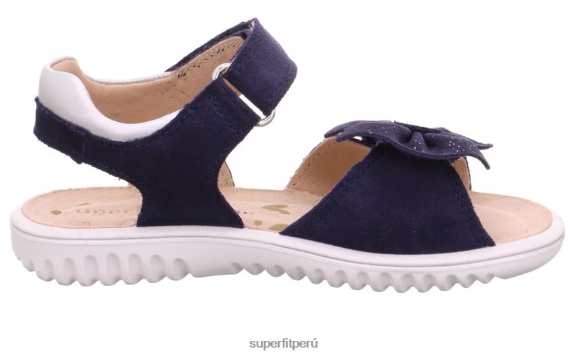 educación física Superfit niños pequeños brillo - sandalia con cierre de velcro azul V06L24683 sandalias