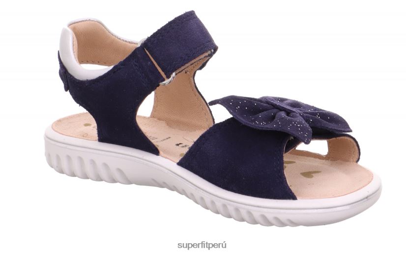 educación física Superfit niños pequeños brillo - sandalia con cierre de velcro azul V06L24683 sandalias