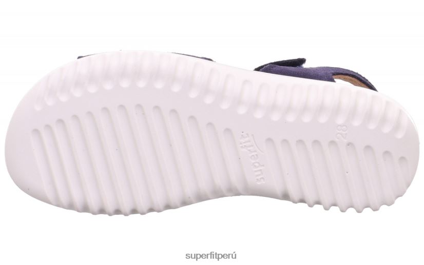 educación física Superfit niños pequeños brillo - sandalia con cierre de velcro azul V06L24683 sandalias