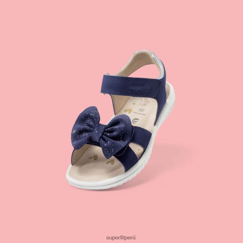 educación física Superfit niños pequeños brillo - sandalia con cierre de velcro azul V06L24683 sandalias