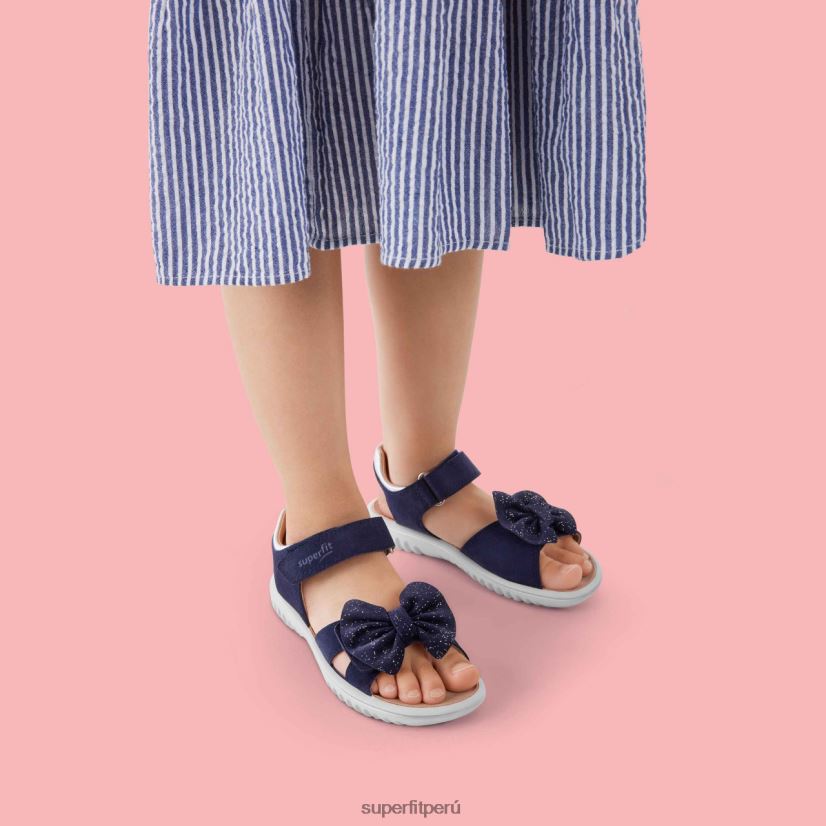 educación física Superfit niños pequeños brillo - sandalia con cierre de velcro azul V06L24683 sandalias