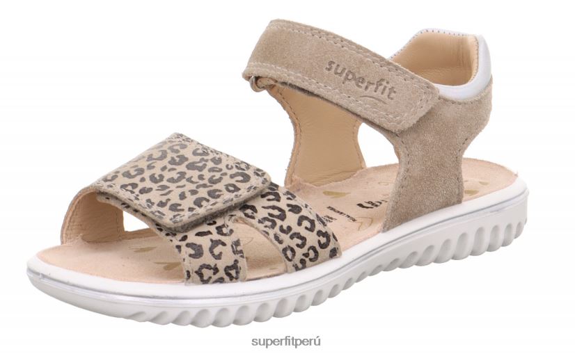 educación física Superfit niños pequeños brillo - sandalia con cierre de velcro beige V06L24642 sandalias