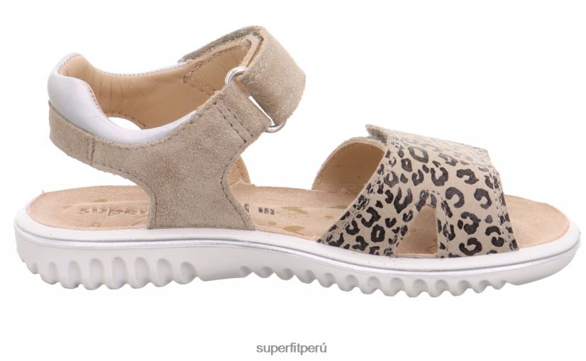 educación física Superfit niños pequeños brillo - sandalia con cierre de velcro beige V06L24642 sandalias