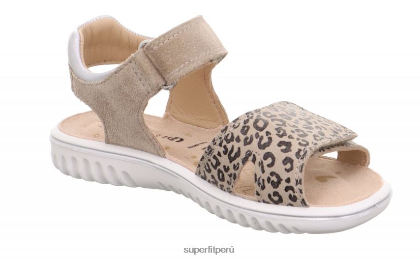 educación física Superfit niños pequeños brillo - sandalia con cierre de velcro beige V06L24642 sandalias