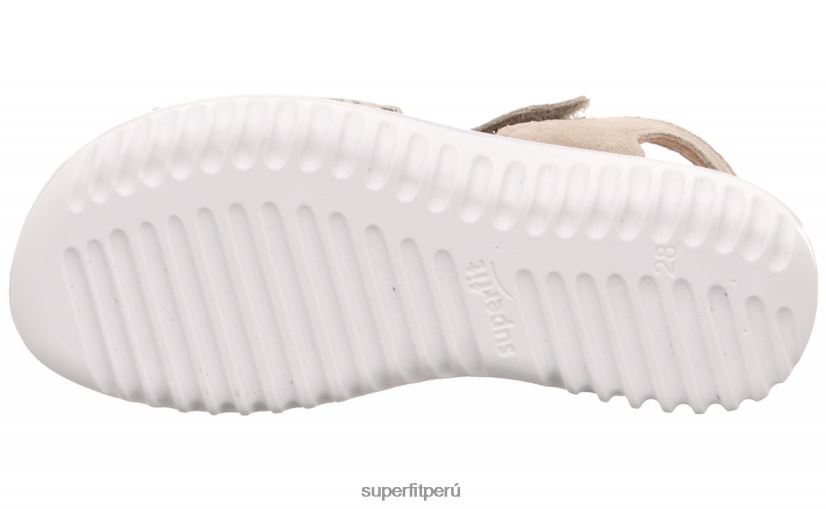 educación física Superfit niños pequeños brillo - sandalia con cierre de velcro beige V06L24642 sandalias