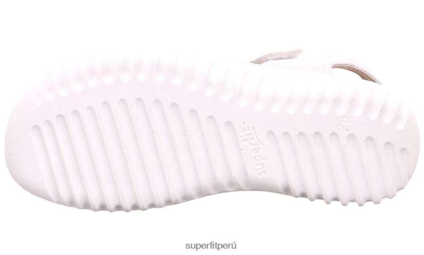educación física Superfit niños pequeños brillo - sandalia con cierre de velcro blanco V06L24625 sandalias
