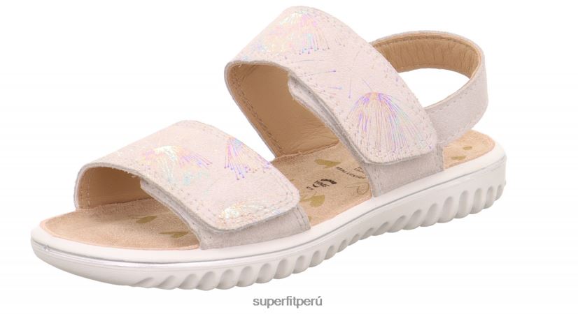 educación física Superfit niños pequeños brillo - sandalia con cierre de velcro blanco V06L24656 sandalias