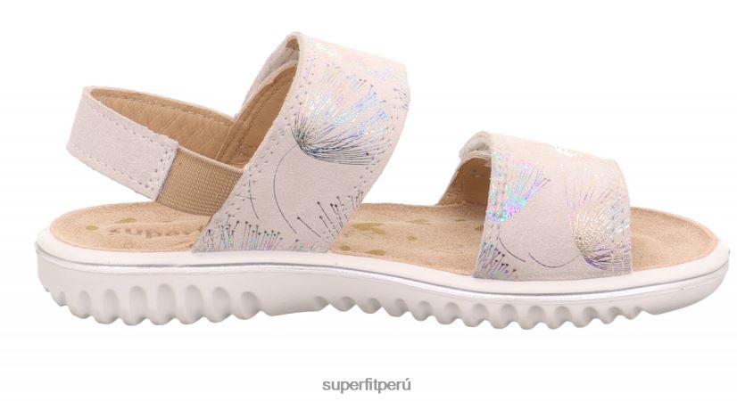 educación física Superfit niños pequeños brillo - sandalia con cierre de velcro blanco V06L24656 sandalias