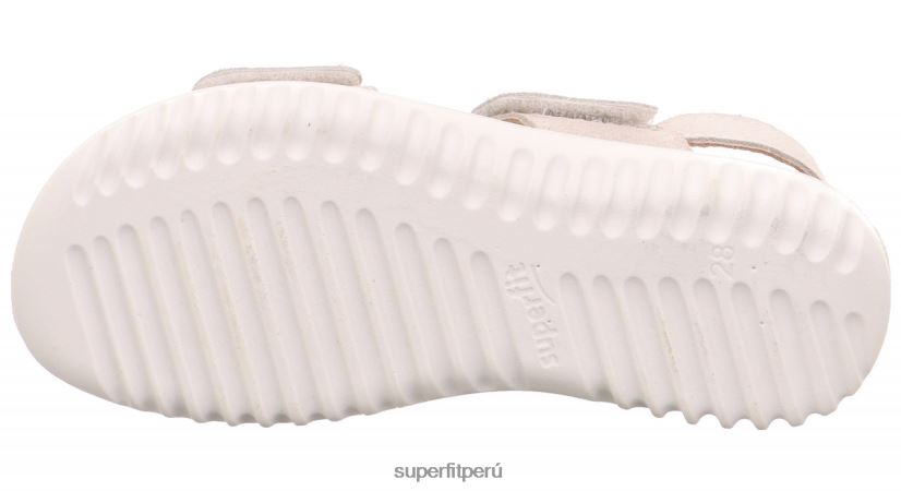 educación física Superfit niños pequeños brillo - sandalia con cierre de velcro blanco V06L24656 sandalias