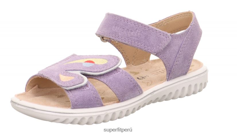 educación física Superfit niños pequeños brillo - sandalia con cierre de velcro púrpura V06L24618 sandalias