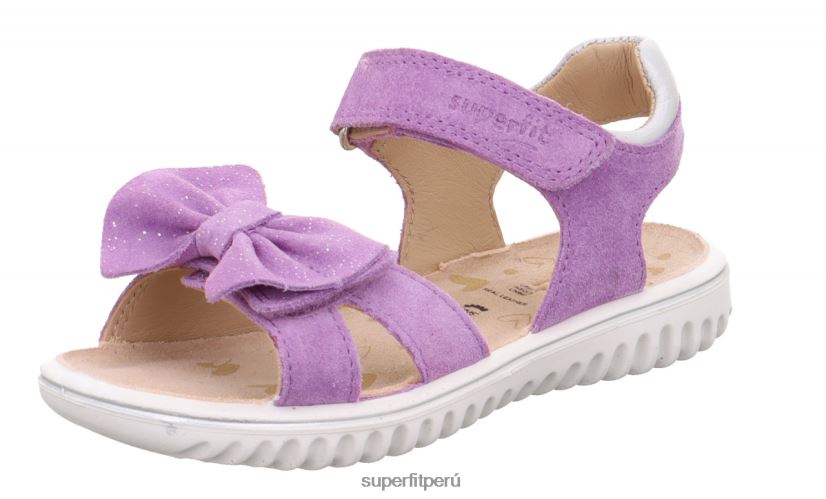 educación física Superfit niños pequeños brillo - sandalia con cierre de velcro púrpura V06L24632 sandalias