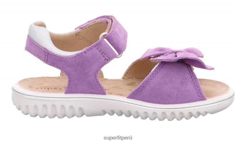 educación física Superfit niños pequeños brillo - sandalia con cierre de velcro púrpura V06L24632 sandalias