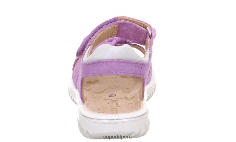 educación física Superfit niños pequeños brillo - sandalia con cierre de velcro púrpura V06L24632 sandalias