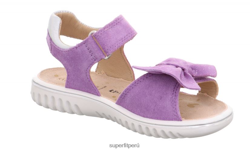 educación física Superfit niños pequeños brillo - sandalia con cierre de velcro púrpura V06L24632 sandalias