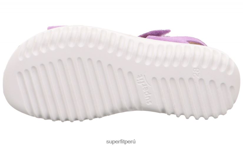 educación física Superfit niños pequeños brillo - sandalia con cierre de velcro púrpura V06L24632 sandalias