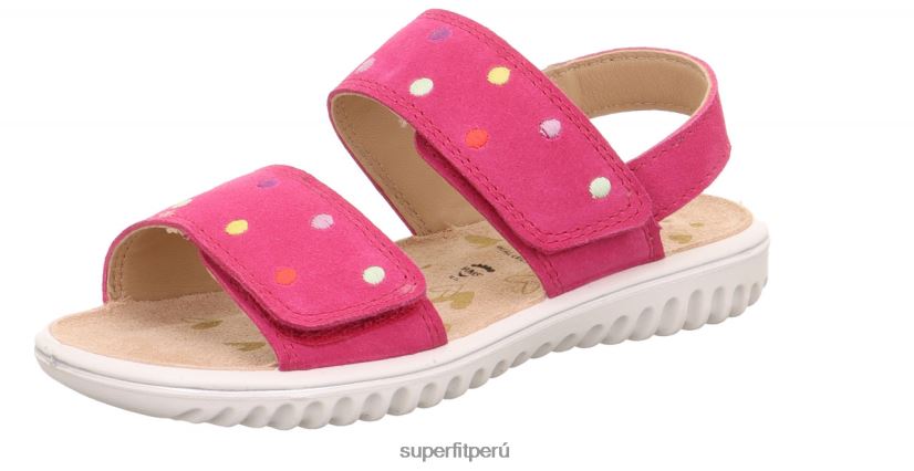 educación física Superfit niños pequeños brillo - sandalia con cierre de velcro rosa V06L24654 sandalias