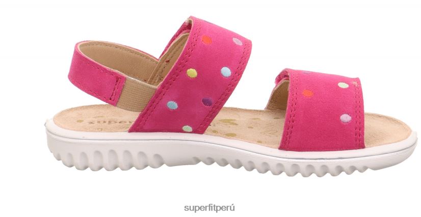 educación física Superfit niños pequeños brillo - sandalia con cierre de velcro rosa V06L24654 sandalias