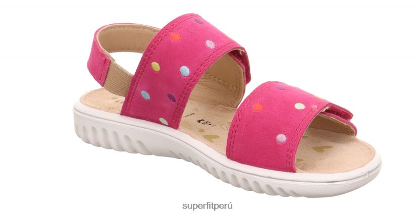 educación física Superfit niños pequeños brillo - sandalia con cierre de velcro rosa V06L24654 sandalias
