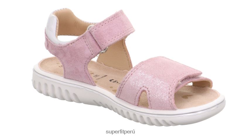 educación física Superfit niños pequeños brillo - sandalia con cierre de velcro rosa V06L24686 sandalias