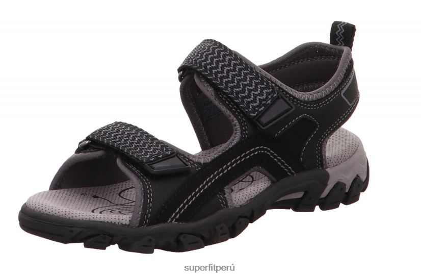 educación física Superfit niños pequeños caminata - sandalia con cierre de velcro negro V06L24615 sandalias