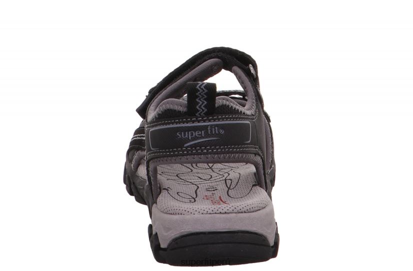 educación física Superfit niños pequeños caminata - sandalia con cierre de velcro negro V06L24615 sandalias