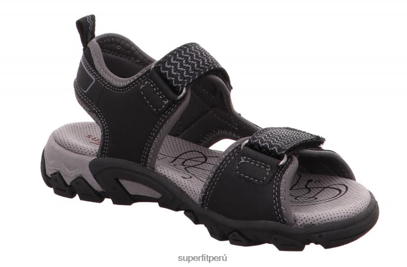 educación física Superfit niños pequeños caminata - sandalia con cierre de velcro negro V06L24615 sandalias