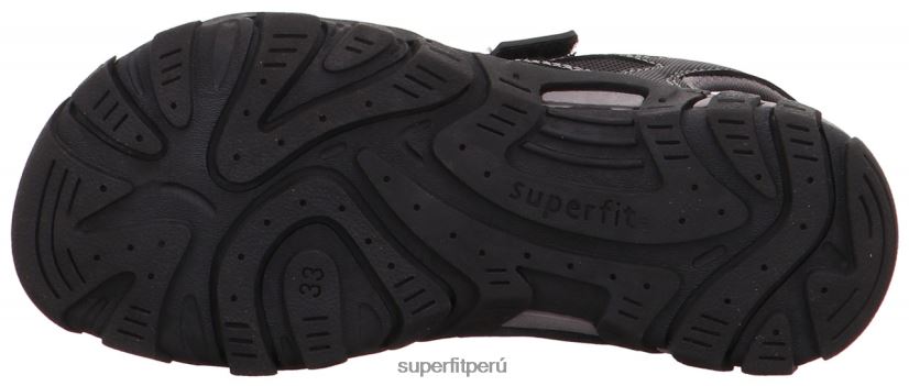 educación física Superfit niños pequeños caminata - sandalia con cierre de velcro negro V06L24615 sandalias