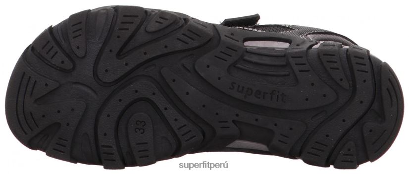 educación física Superfit niños pequeños caminata - sandalia con cierre de velcro negro V06L24615 sandalias