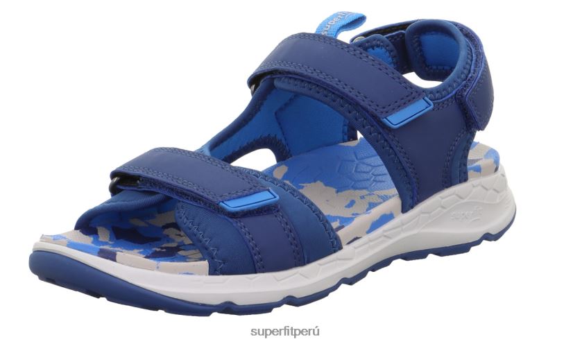 educación física Superfit niños pequeños criss cross - sandalia con cierre de velcro azul V06L24627 sandalias
