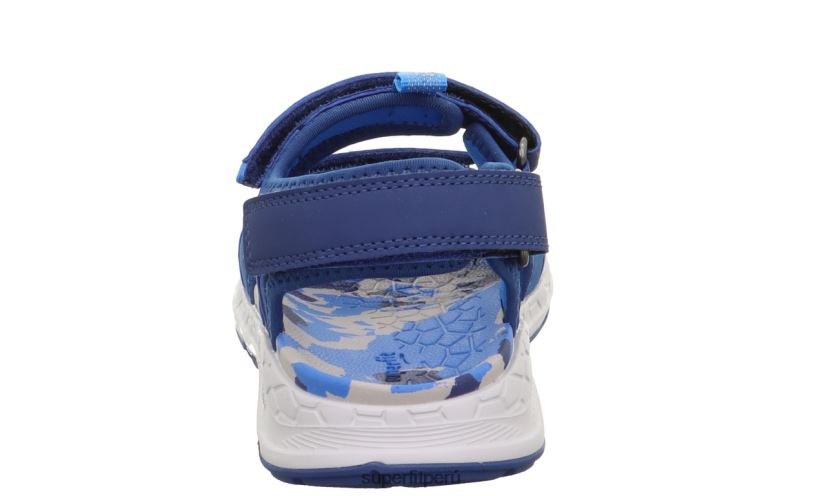 educación física Superfit niños pequeños criss cross - sandalia con cierre de velcro azul V06L24627 sandalias