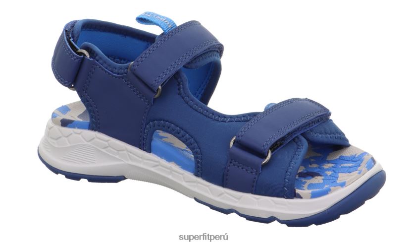 educación física Superfit niños pequeños criss cross - sandalia con cierre de velcro azul V06L24627 sandalias