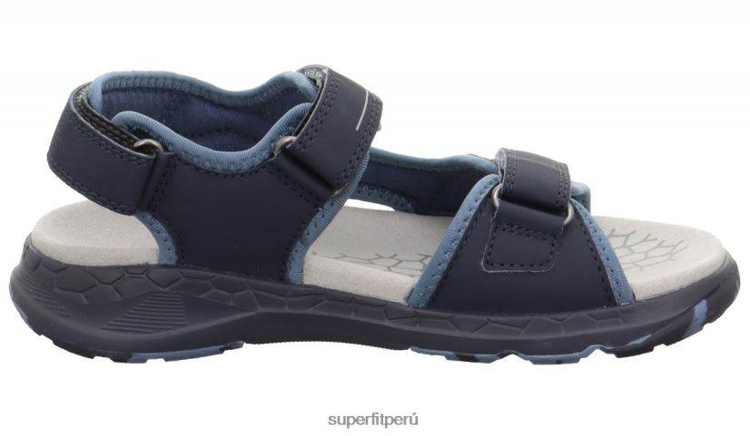 educación física Superfit niños pequeños criss cross - sandalia con cierre de velcro azul/gris claro V06L24671 sandalias