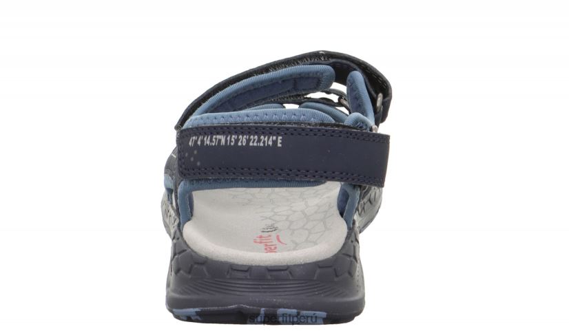 educación física Superfit niños pequeños criss cross - sandalia con cierre de velcro azul/gris claro V06L24671 sandalias