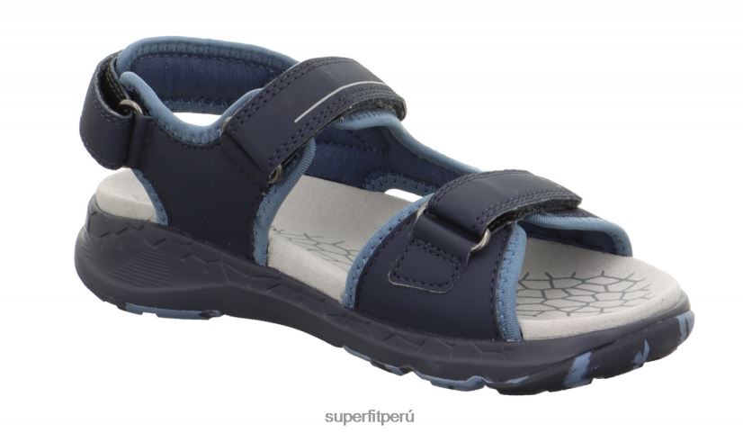 educación física Superfit niños pequeños criss cross - sandalia con cierre de velcro azul/gris claro V06L24671 sandalias