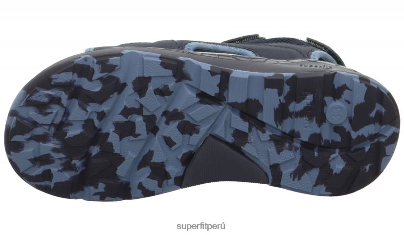 educación física Superfit niños pequeños criss cross - sandalia con cierre de velcro azul/gris claro V06L24671 sandalias