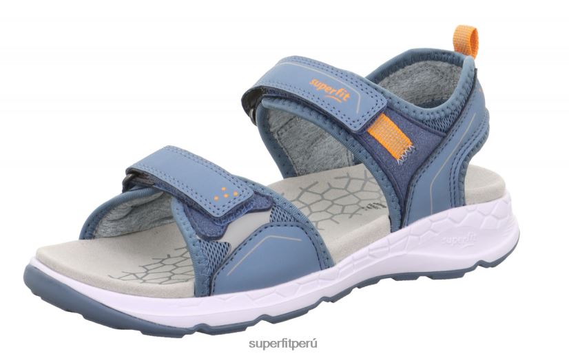 educación física Superfit niños pequeños criss cross - sandalia con cierre de velcro azul/naranja V06L24630 sandalias