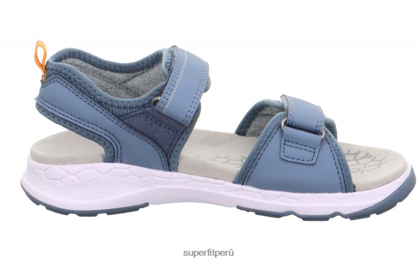 educación física Superfit niños pequeños criss cross - sandalia con cierre de velcro azul/naranja V06L24630 sandalias