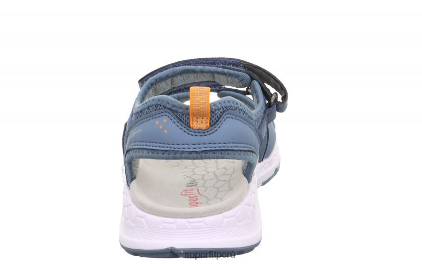 educación física Superfit niños pequeños criss cross - sandalia con cierre de velcro azul/naranja V06L24630 sandalias