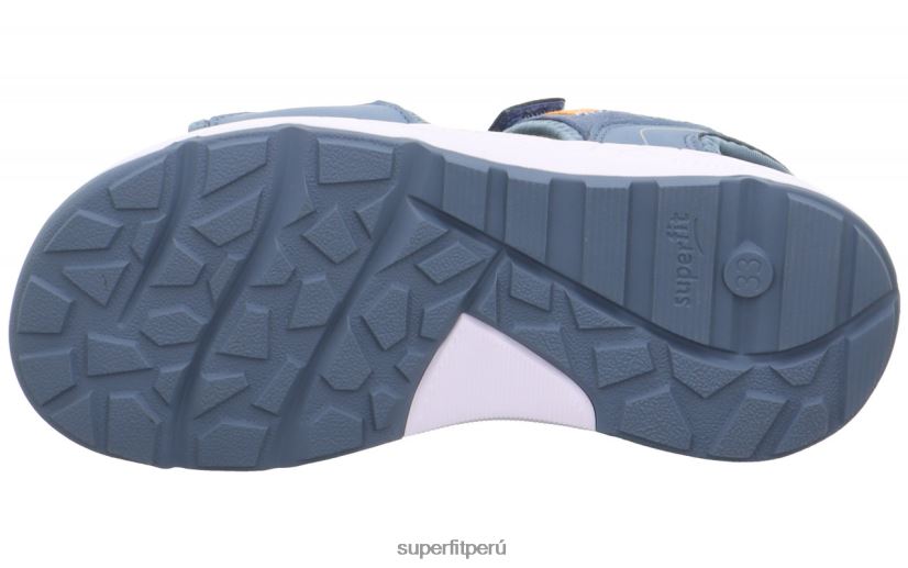 educación física Superfit niños pequeños criss cross - sandalia con cierre de velcro azul/naranja V06L24630 sandalias