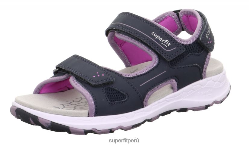 educación física Superfit niños pequeños criss cross - sandalia con cierre de velcro azul púrpura V06L24670 sandalias