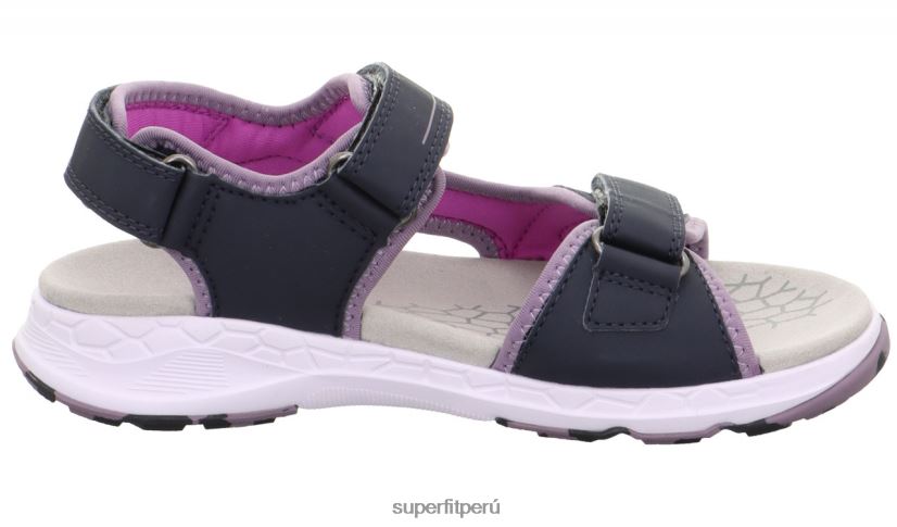 educación física Superfit niños pequeños criss cross - sandalia con cierre de velcro azul púrpura V06L24670 sandalias