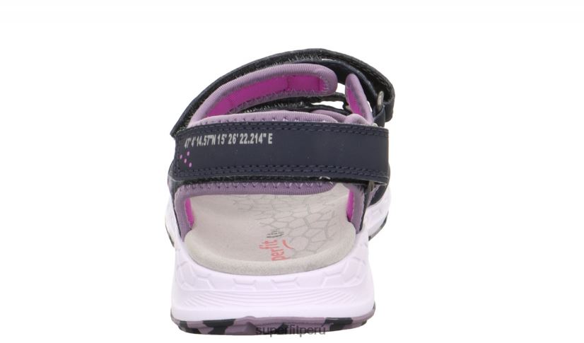 educación física Superfit niños pequeños criss cross - sandalia con cierre de velcro azul púrpura V06L24670 sandalias