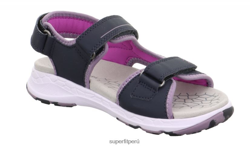 educación física Superfit niños pequeños criss cross - sandalia con cierre de velcro azul púrpura V06L24670 sandalias