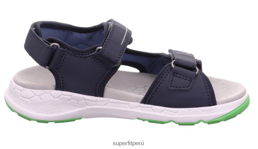 educación física Superfit niños pequeños criss cross - sandalia con cierre de velcro azul verde V06L24682 sandalias