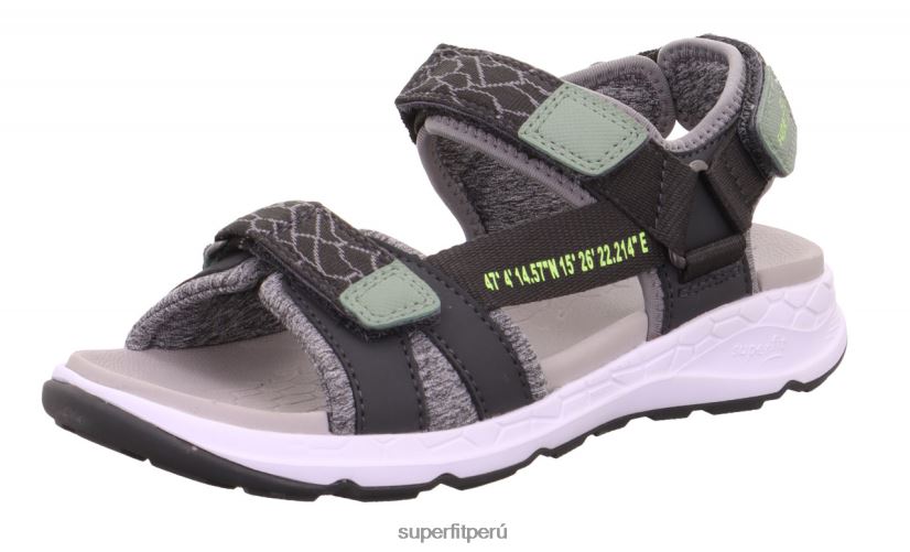 educación física Superfit niños pequeños criss cross - sandalia con cierre de velcro gris V06L24679 sandalias