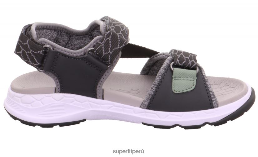 educación física Superfit niños pequeños criss cross - sandalia con cierre de velcro gris V06L24679 sandalias