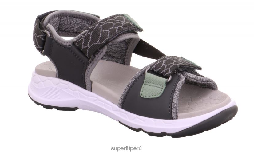 educación física Superfit niños pequeños criss cross - sandalia con cierre de velcro gris V06L24679 sandalias