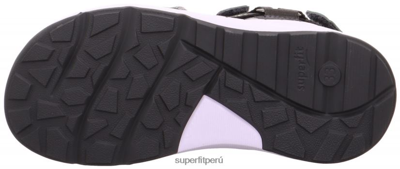educación física Superfit niños pequeños criss cross - sandalia con cierre de velcro gris V06L24679 sandalias