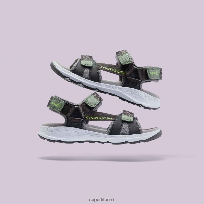 educación física Superfit niños pequeños criss cross - sandalia con cierre de velcro gris V06L24679 sandalias